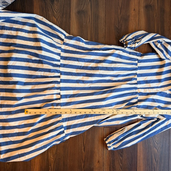 Tahari Blue and White Striped Button-Front Maxi Dress XS - Picture 15 of 16